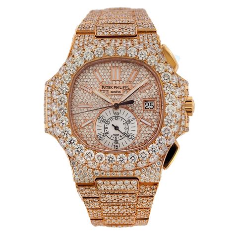 patek philippe nautilus iced out for sale|patek philippe nautilus diamond price.